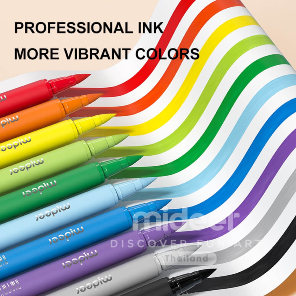 ปากกาเมจิกสีอะคริลิค 6 สี Mideer MD1335_5